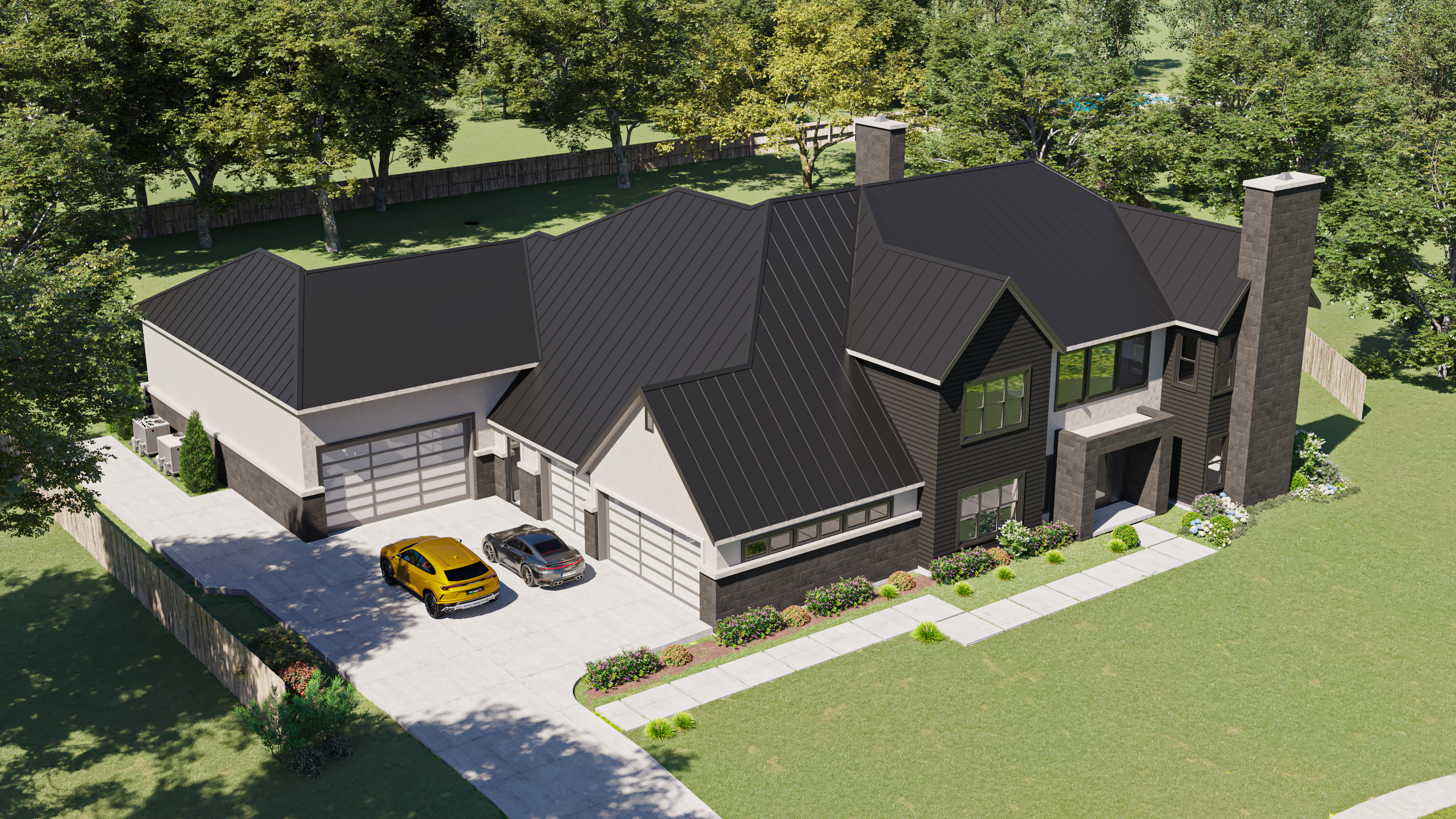 Aerial Bird's-Eye Rendering