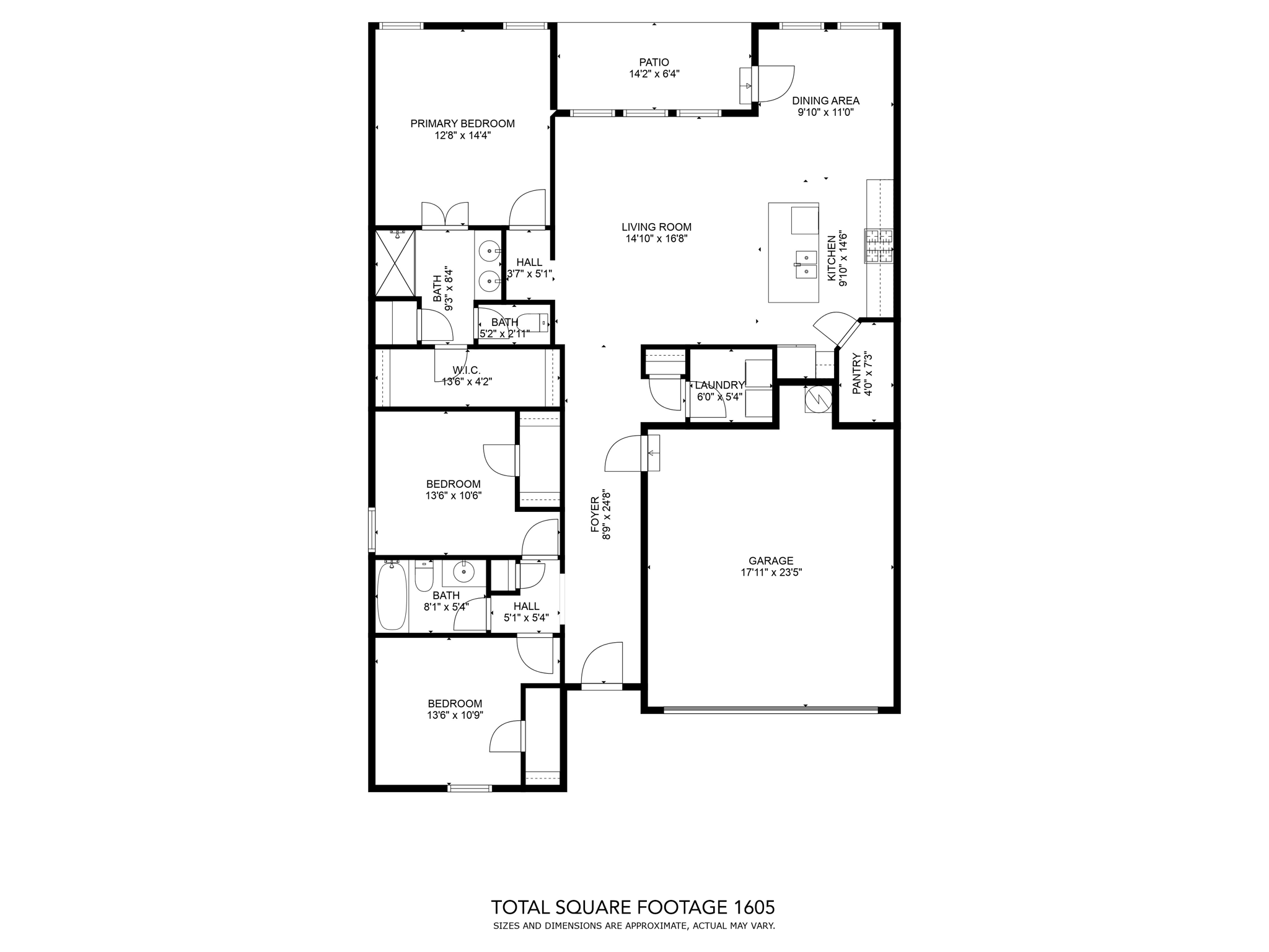 2D Floor Plan – With Dimensions