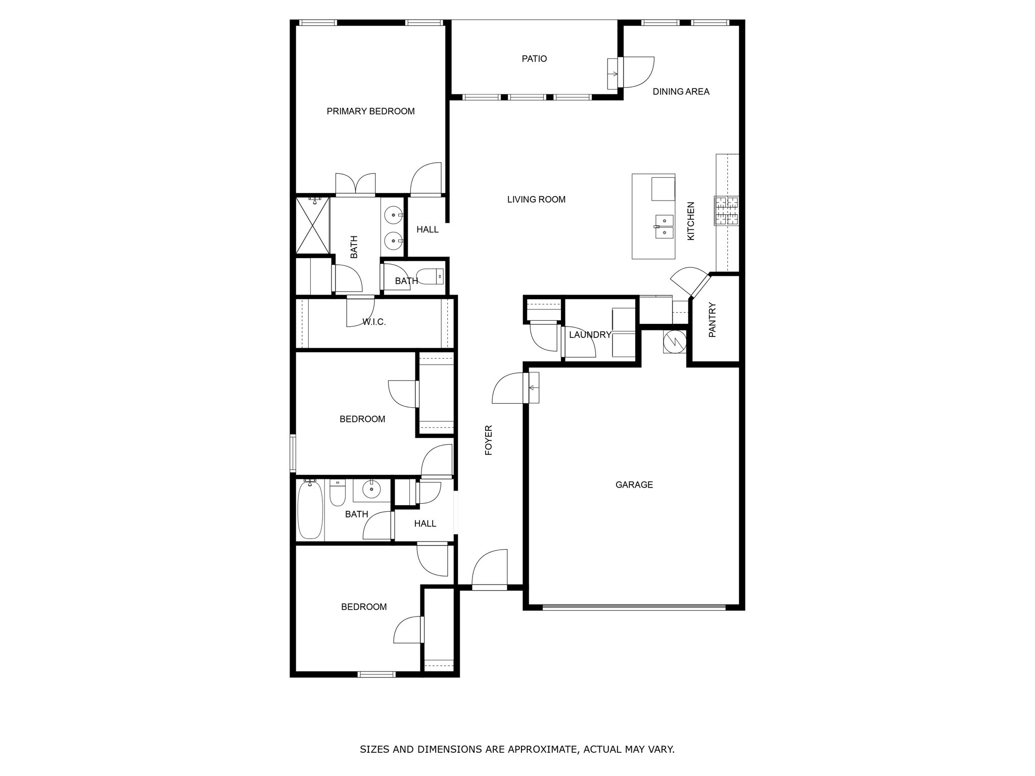 2D Floor Plan – No Dimensions