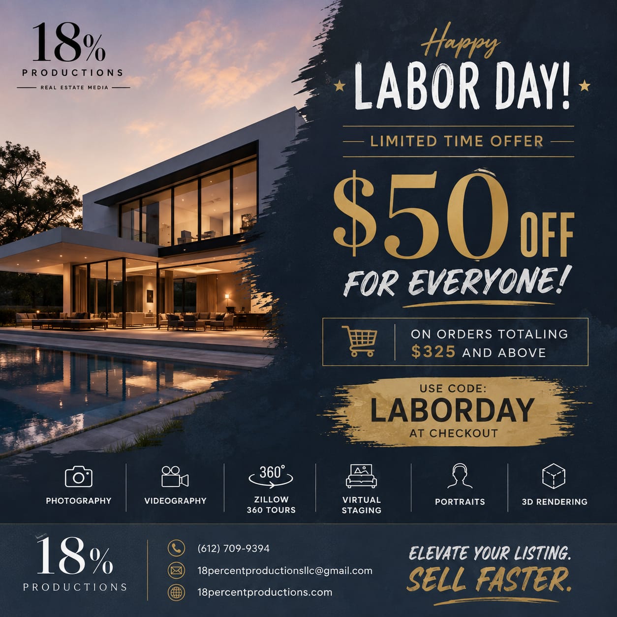 Happy Labor Day — $50 off orders totaling $325 and above. Use code LABORDAY at checkout.